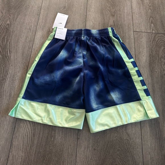 Nike Kids Blue and Green Athletic Shorts - Picture 2 of 4